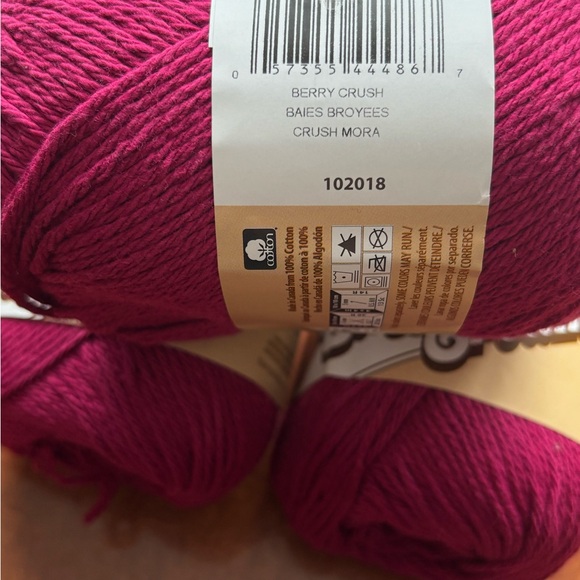 Lily Sugar'n Cream Yarn - Rich Pink - Picture 4 of 4